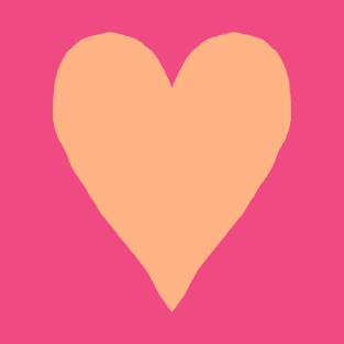 Peach Fuzz Heart Pantone Color of the Year 2024 T-Shirt