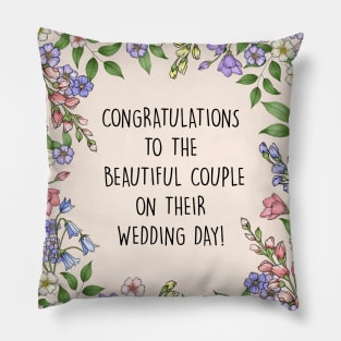 WEDDING CONGRATS CARD Pillow