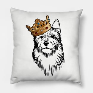 Australian Terrier Dog King Queen Wearing Crown Pillow