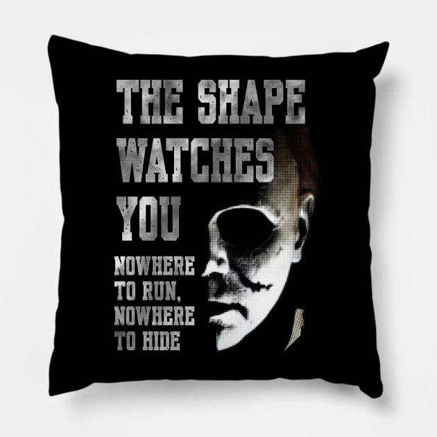 The Shape watches you Pillow by BAJAJU