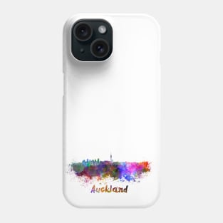 Auckland skyline in watercolor Phone Case