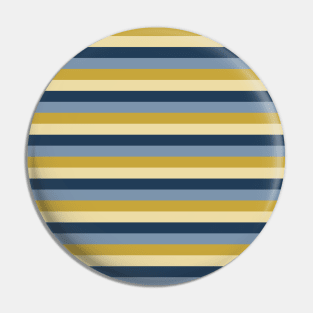 Retro Mustard Blue Modern Pattern Pin