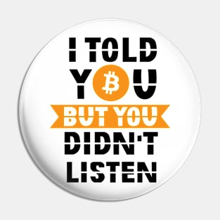 Bitcoin - Cryptocurrency - Blockchain - Investment Pin