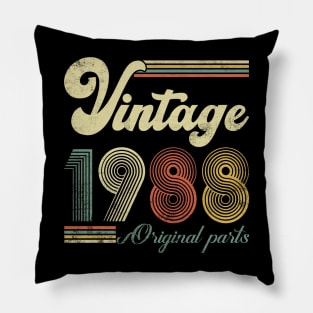 Vintage 1988 36th Birthday Gift Men Women 36 Years Old Pillow