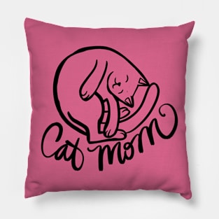 White cat Mom Pillow