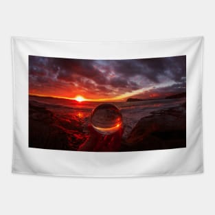 Sunrise orb reflections Tapestry