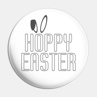 Simple Minimalist Hoppy Easter Pun Typography Pin