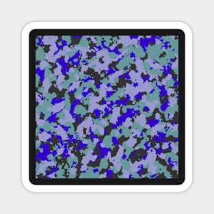 Camouflage Blue Turquoise Magnet