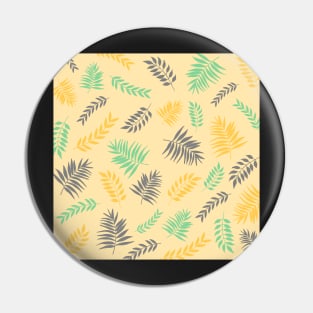 Abstract Leaves Pattern In Grey, Yellow And Green Pin