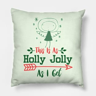 Snow Angel Christmas design Pillow