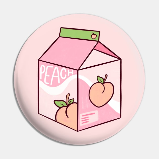 Kawaii Peach Juice Peachy Milk Aesthetic Japanese Vaporwave Pin by Trippycollage