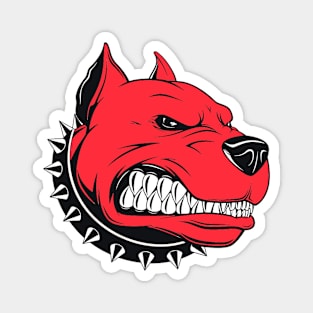 Angry Red Dog Magnet