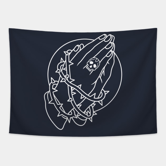 Praying Hands Tapestry by Javio