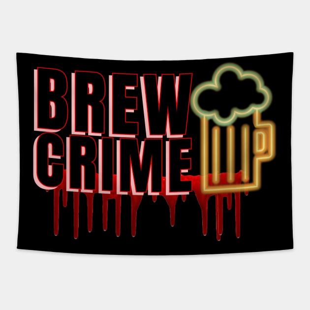 Brew Crime Neon Tapestry by Brew Crime Podcast