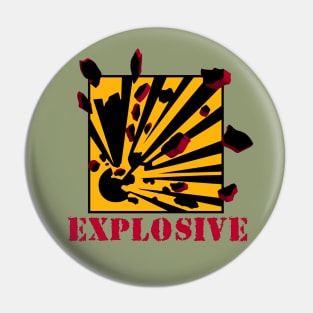 Explosive Warning Sign Explosion Pin