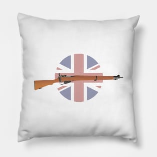 Lee-Enfield WW2 Rifle with British Flag Pillow