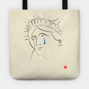 Statue Of Liberty Crying Tote