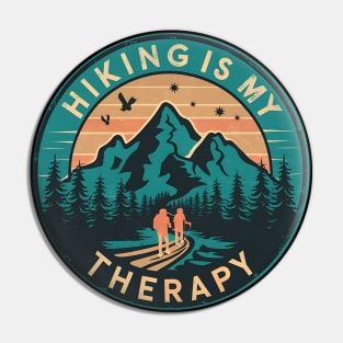 Hiker Is My Therapy Pin