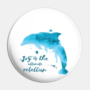 cute dolphin in water color Pin