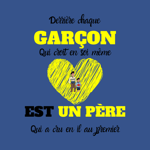 Derrière chaque Garçon Qui croit en soi même Est Un Père Qui a cru en il au premier T-Shirt, Sweat à Capuch, Débardeur, Tass by Giftadism