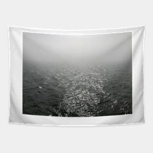 Coney Island Beach Fog Tapestry