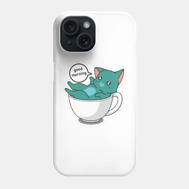 Funny Cat in The Cup Phone Case by Mary Merwids Joy