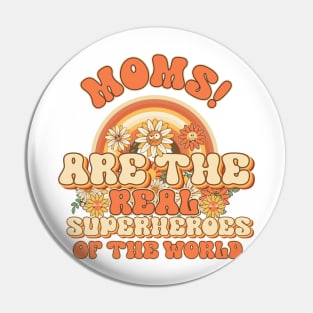 Moms funny cute sarcastic quote Retro quote gift for funny mother Vintage floral pattern Pin