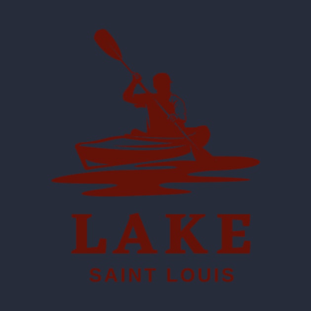 Lake Saint Louis Man in Kayak by Harbor Bend Designs