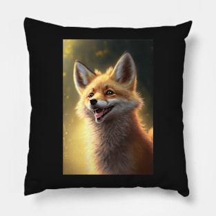 Cool portrait of a cute Fox Pillow