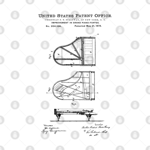 Steinway Piano Patent Black by Luve