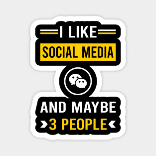 3 People Social Media Magnet