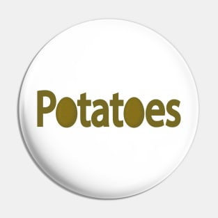 Potatoes creative fun typography design Pin