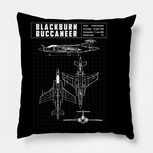 BLACKBURN BUCCANEER Pillow by theanomalius_merch