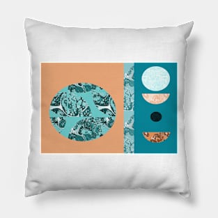 Calming Marbled Moons Pillow