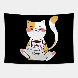 Cats and Coffee - Perfect Gift Idea for Cats and Coffee Lovers, Best for Christmas, Birthday or any Occasion, for Cat and Coffee Lover Girls, Boys, Men, Women, Wife, Husband, Grandma, Grandpa, Tapestry