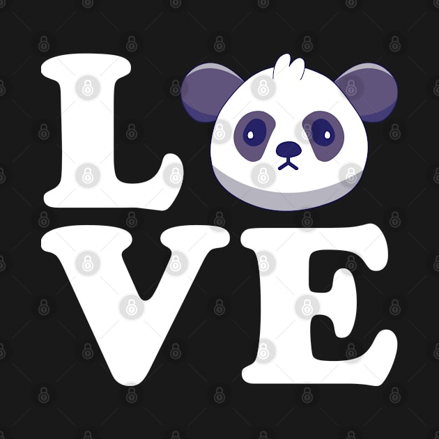 Love panda love lettering by TshirtTim