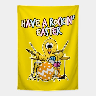 Easter Chick Drummer, Have A Rockin' Easter Tapestry