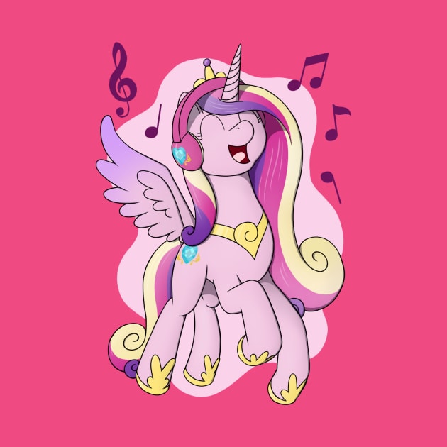 Cadance with Headphones by Heartbeat Unicorn