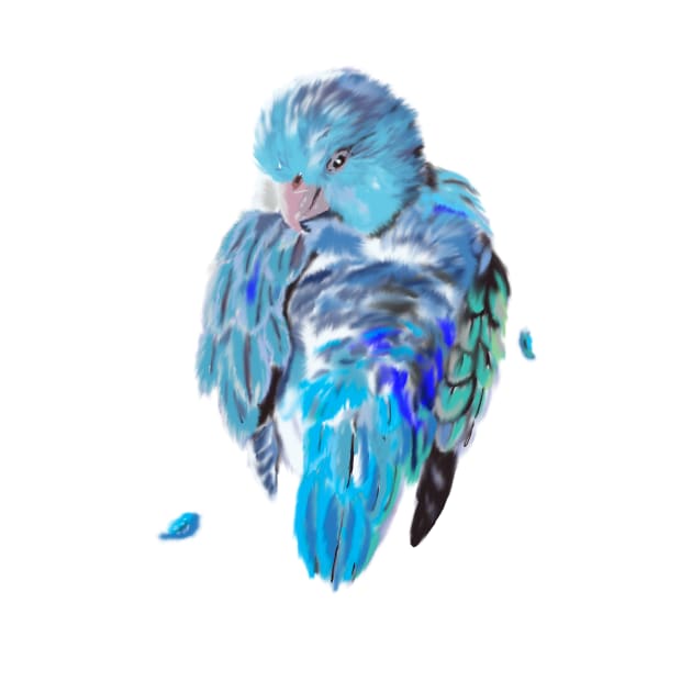 Blue parrot by AselyaSweet