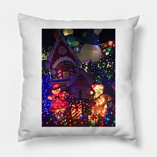 Taylor Residence Christmas Lights Extravaganza 2 Pillow