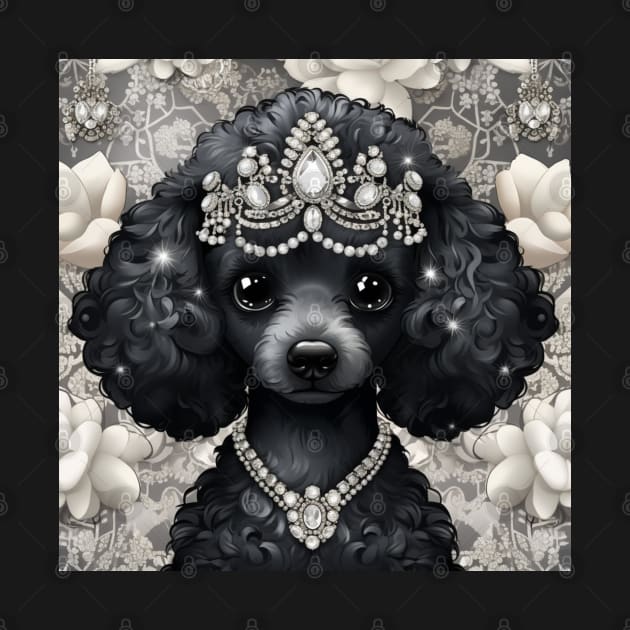 Black Poodle Art by Enchanted Reverie