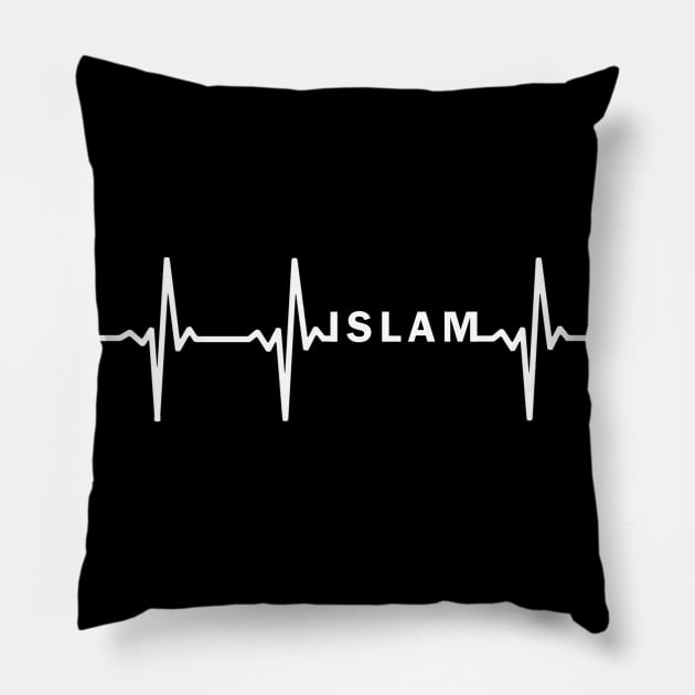 Heartbeat Islam Pillow by Hason3Clothing