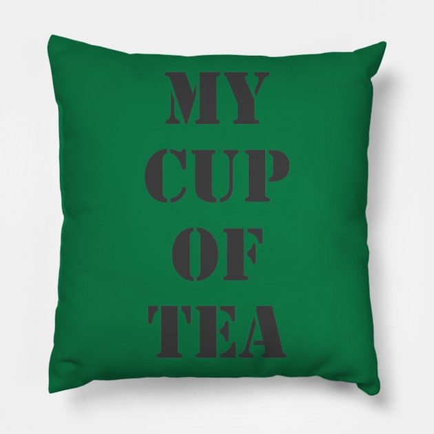 My Cup Of Tea Pillow by Retrofloto