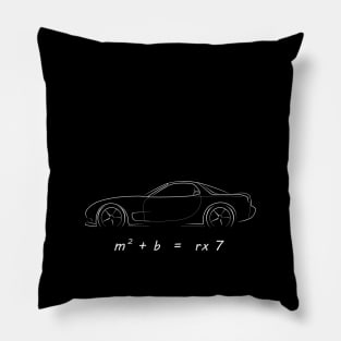 Mazda RX-7 FD - front stencil, white - equation Pillow