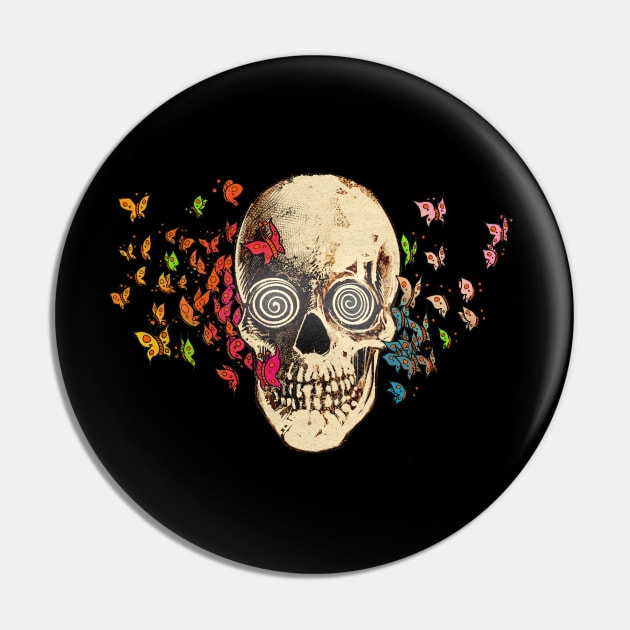 Butterfly Skull Pin by Greeenhickup