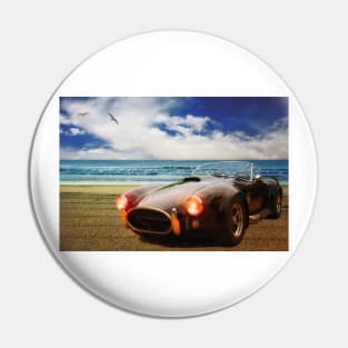 Shelby Cobra On The Beach Pin