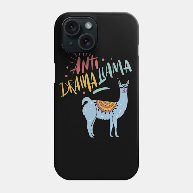 Anti Drama Llama Phone Case by Mako Design 