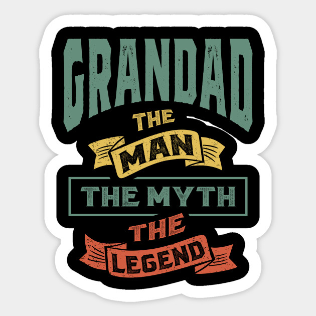 Mens Grandad The Legend Grandpa Gift