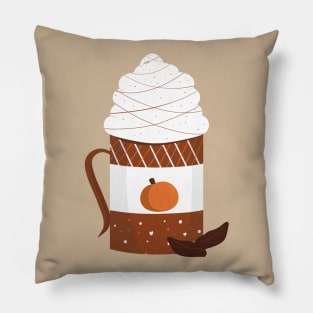 Fall Time Coffee with Whipped Cream Pillow