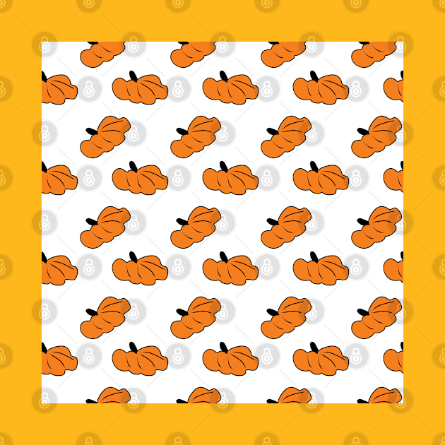 Pumpkin, Halloween, vegetable, harvest, holiday, seamless, pattern by grafinya